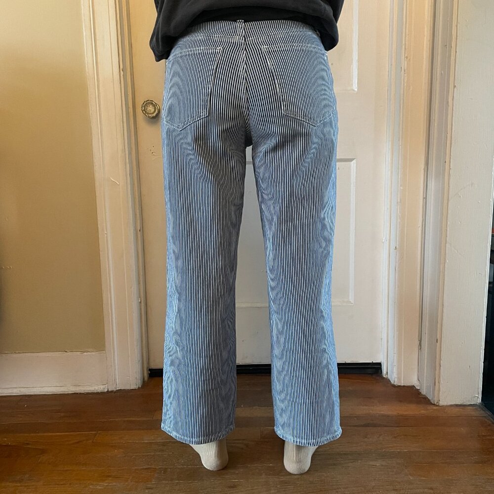 Madewell The Perfect Vintage Wide Leg Crop Jeans - Indigo Railroad- 27 - Picture 2 of 6